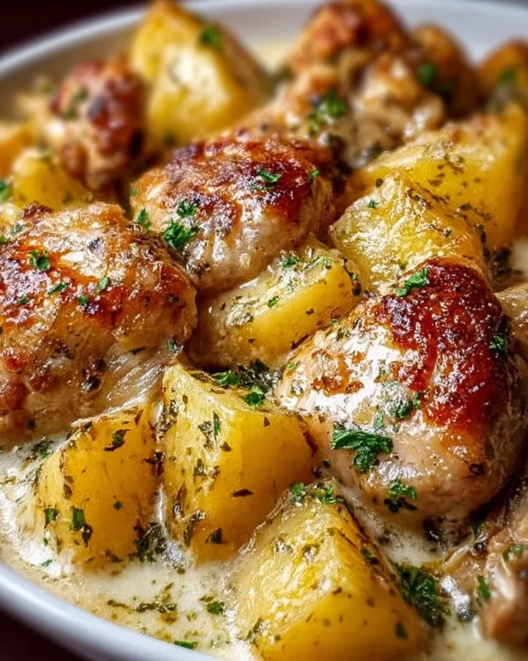 Delicious Garlic Parmesan Chicken and Potatoes in a crockpot