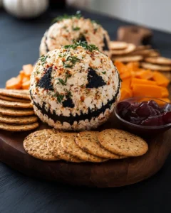 Skellington cheese ball appetizer for Halloween party