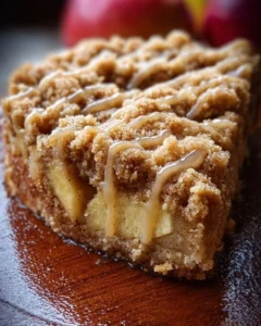 Delicious homemade Apple Crumb Cake with a crunchy topping and apple slices