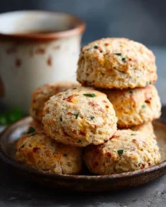 Healthy breakfast protein biscuits for a nutritious morning meal.