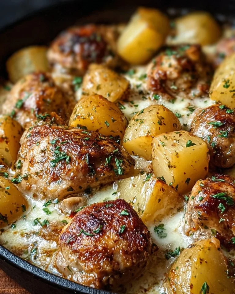 Delicious Garlic Parmesan Chicken and Potatoes in a crockpot