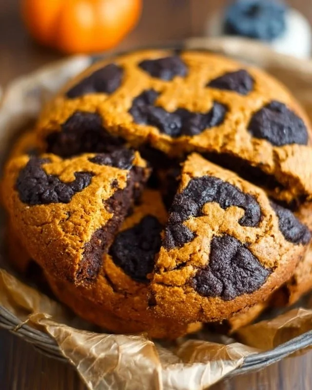 Delicious Halloween Brookies combining brownies and cookies for festive treats