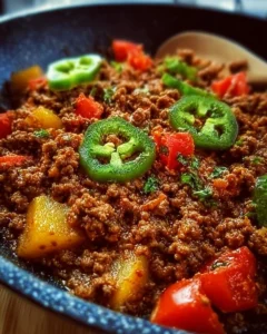 A colorful plate of Mexican Hash featuring spices, vegetables, and proteins.