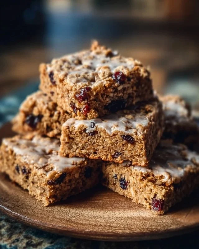 Delicious homemade oatmeal cookie bars with chocolate chips and nuts