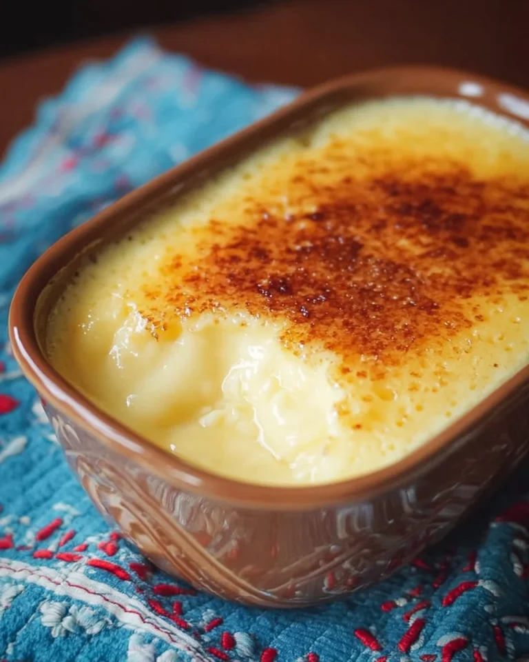 Delicious Simple Amish Baked Custard served in a bowl