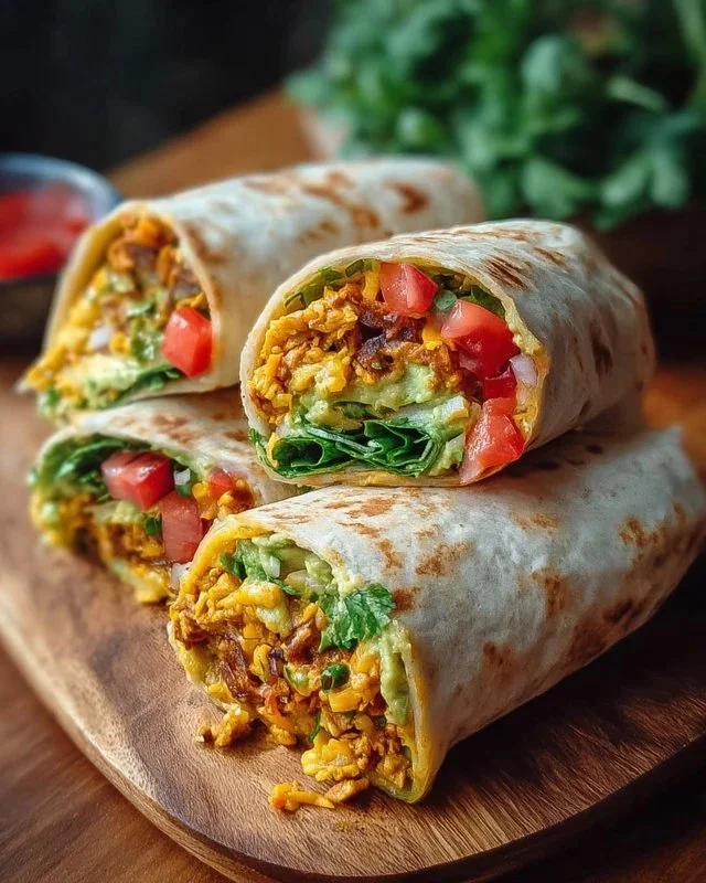 Delicious 10-minute vegan burrito wraps filled with fresh vegetables and beans.
