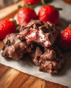 Chocolate strawberry yogurt clusters - a delicious and viral dessert recipe
