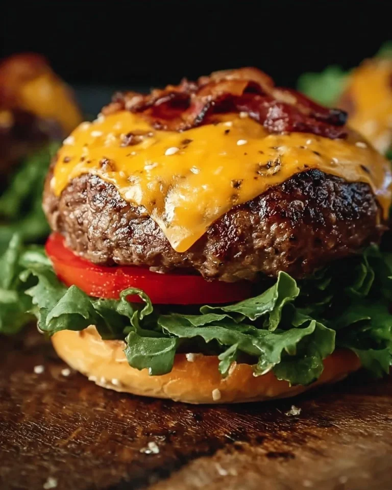 Delicious Crack Burgers ready to be served with fresh toppings