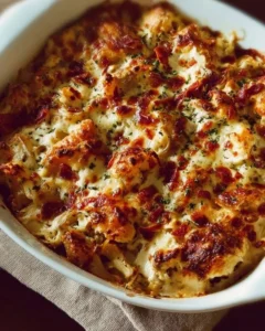 Delicious Crazy Good Casserole served in a baking dish