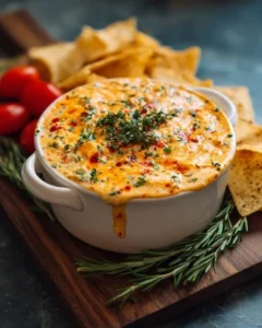 Delicious Hissy Fit Dip served with colorful vegetables and crackers.
