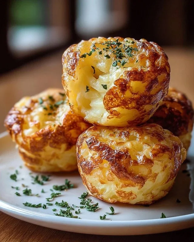 Crispy Mashed Potato Cheese Puffs served on a plate, ready to enjoy.