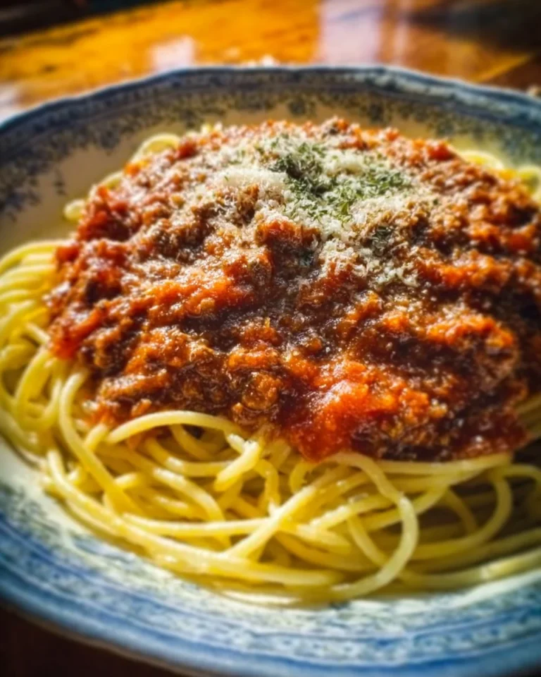 Authentic 130-year-old Italian spaghetti sauce recipe in a pot.