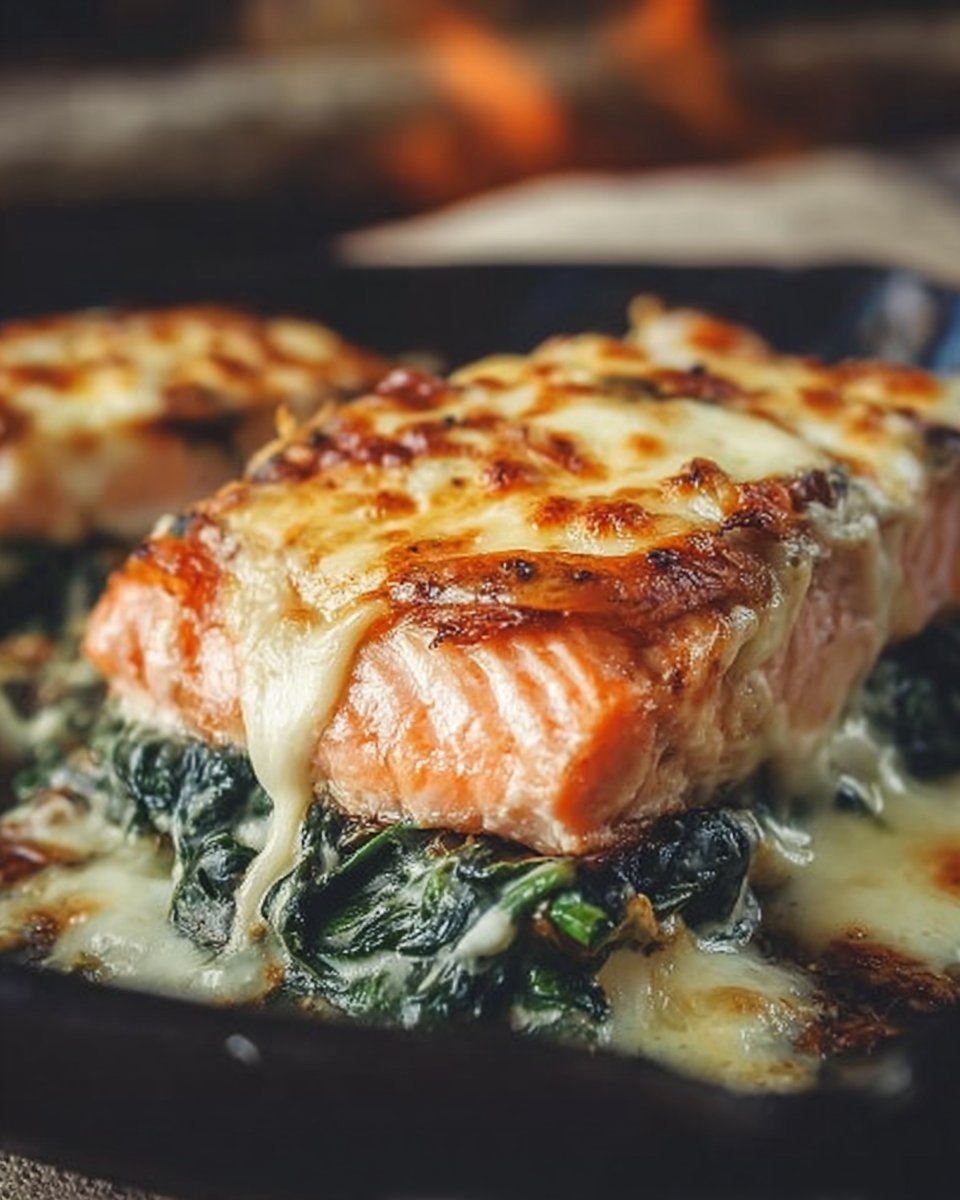 Irresistible Baked Salmon with Spinach and Mozzarella Bliss