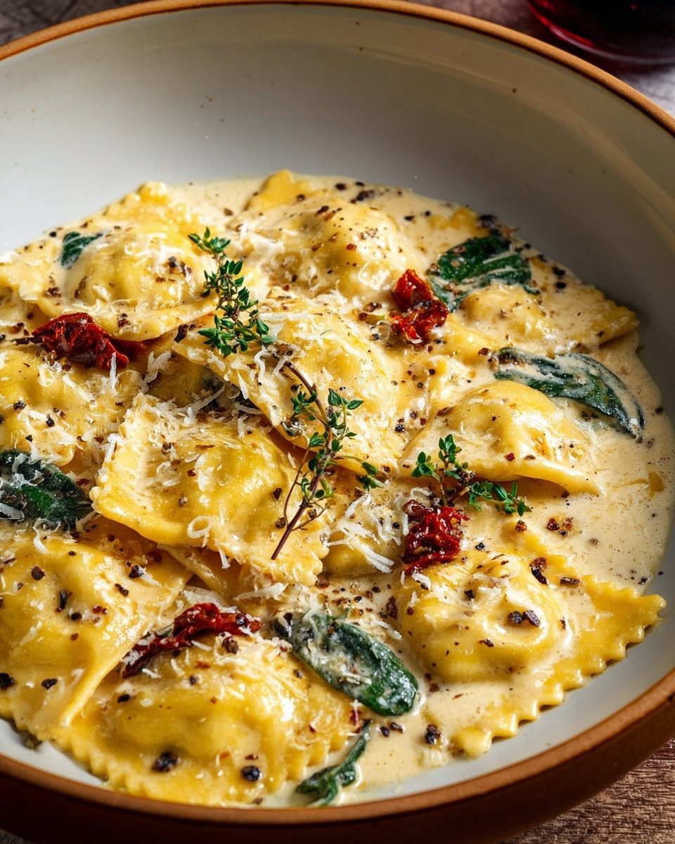 Creamy Tuscan Ravioli