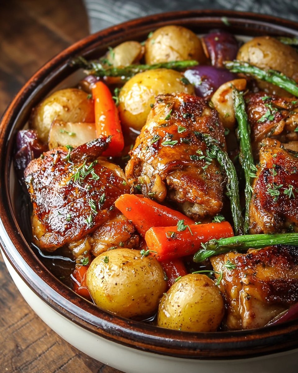 Slow Cooker Honey Garlic Chicken and Veggies