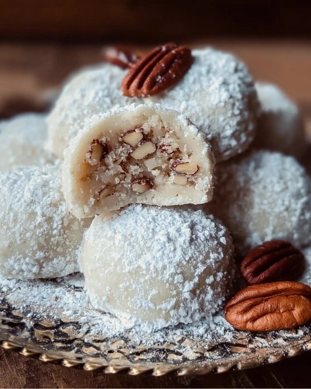 Buttery Pecan Snowball Cookies