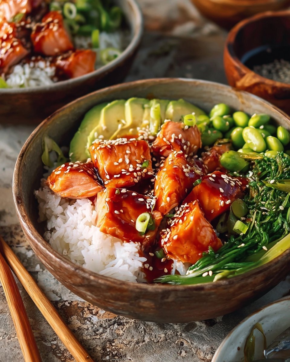 Honey Sriracha Salmon Bowls: A Sweet and Spicy Delight
