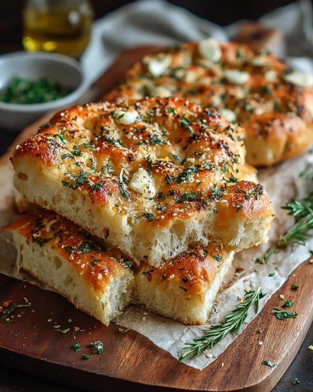 Garlic Parmesan Focaccia Bread – A Savory Homemade Favorite
