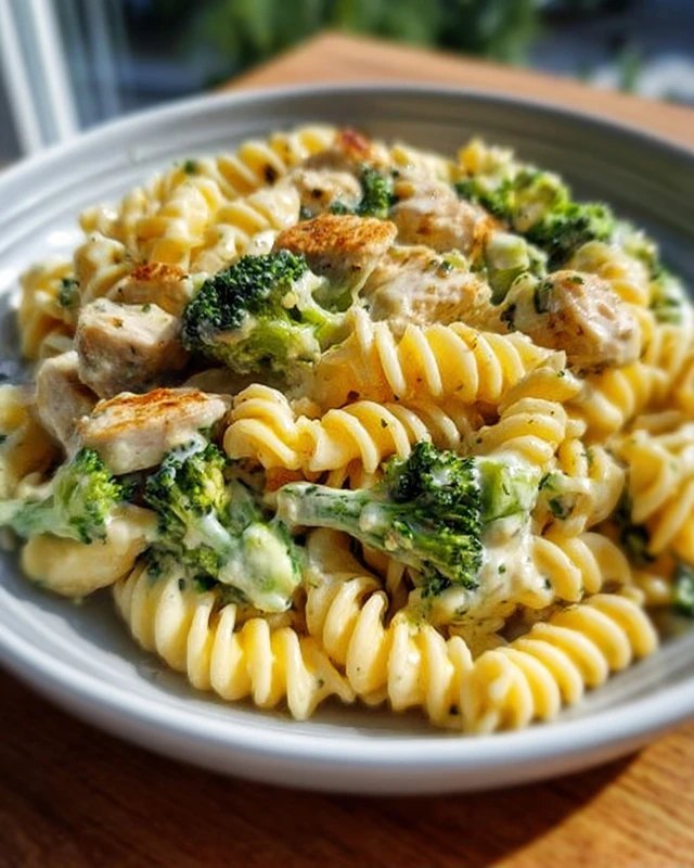 Creamy Rotisserie Chicken Broccoli Pasta