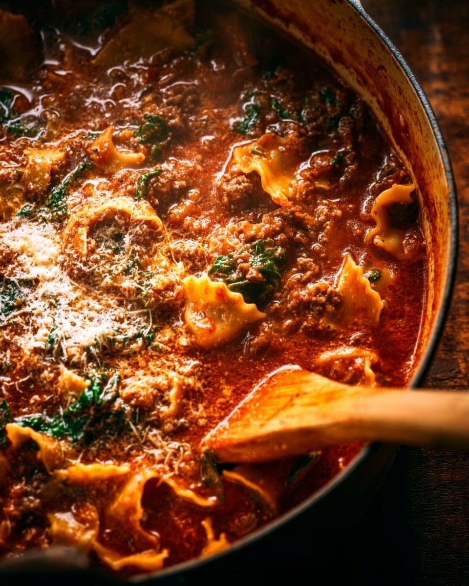 BEST EVER One-Pot Lasagna Soup Recipe!