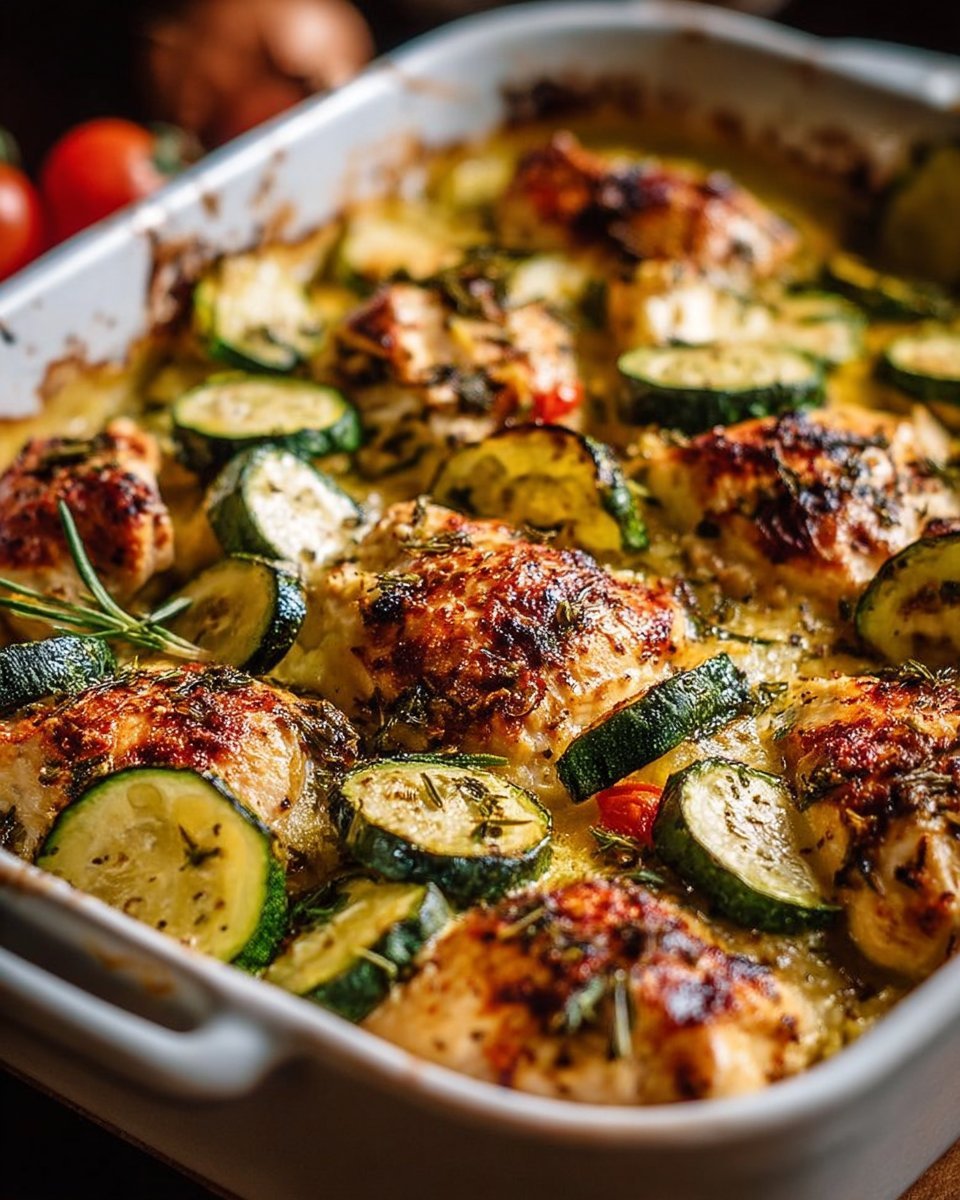 Mediterranean Chicken Zucchini Bake – Healthy, Flavor-Packed Dinner Idea!