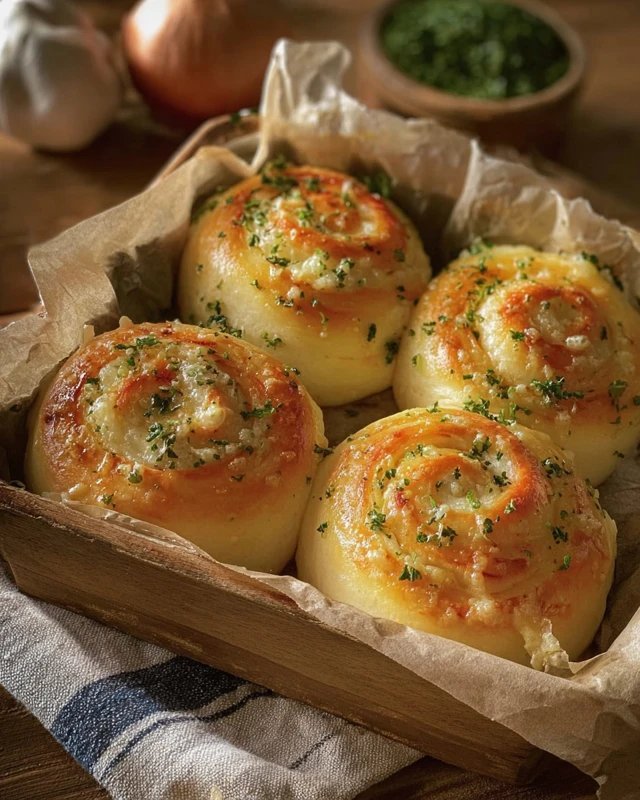 Buttery cheese garlic rolls, everyone will love them!