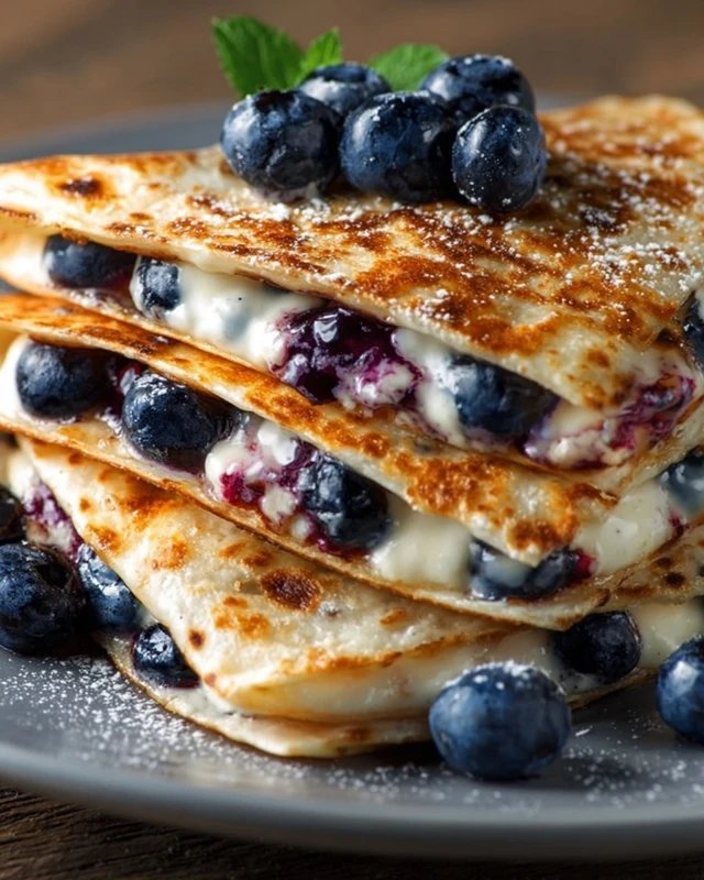 Blueberry Breakfast Quesadilla