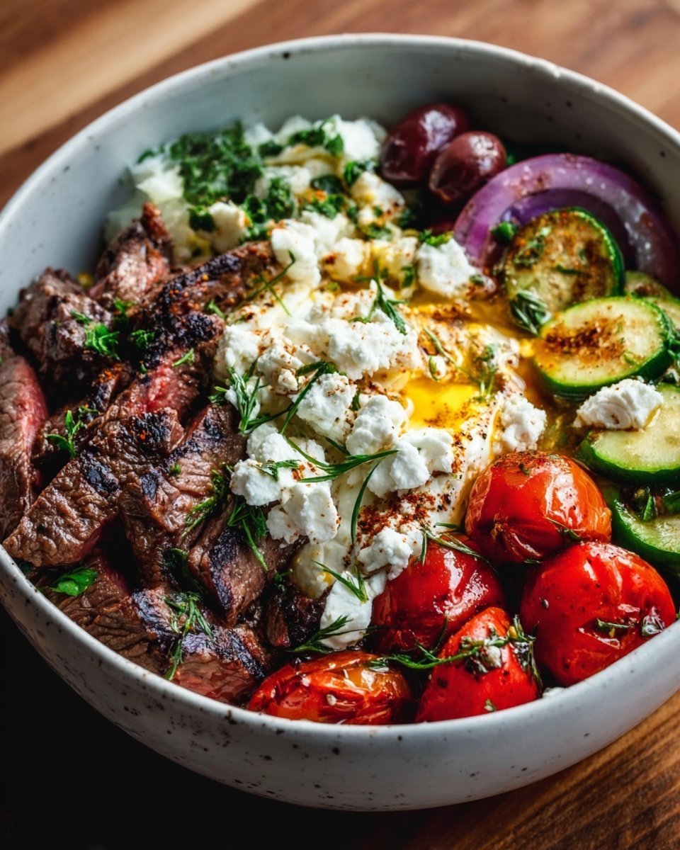 Mediterranean Steak Bowl Recipe