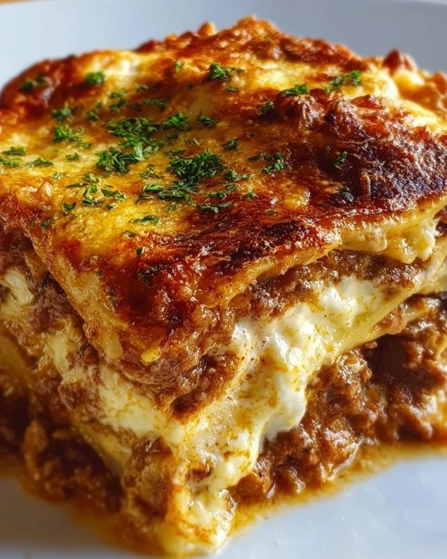 Layered Cheesy Italian Lasagna