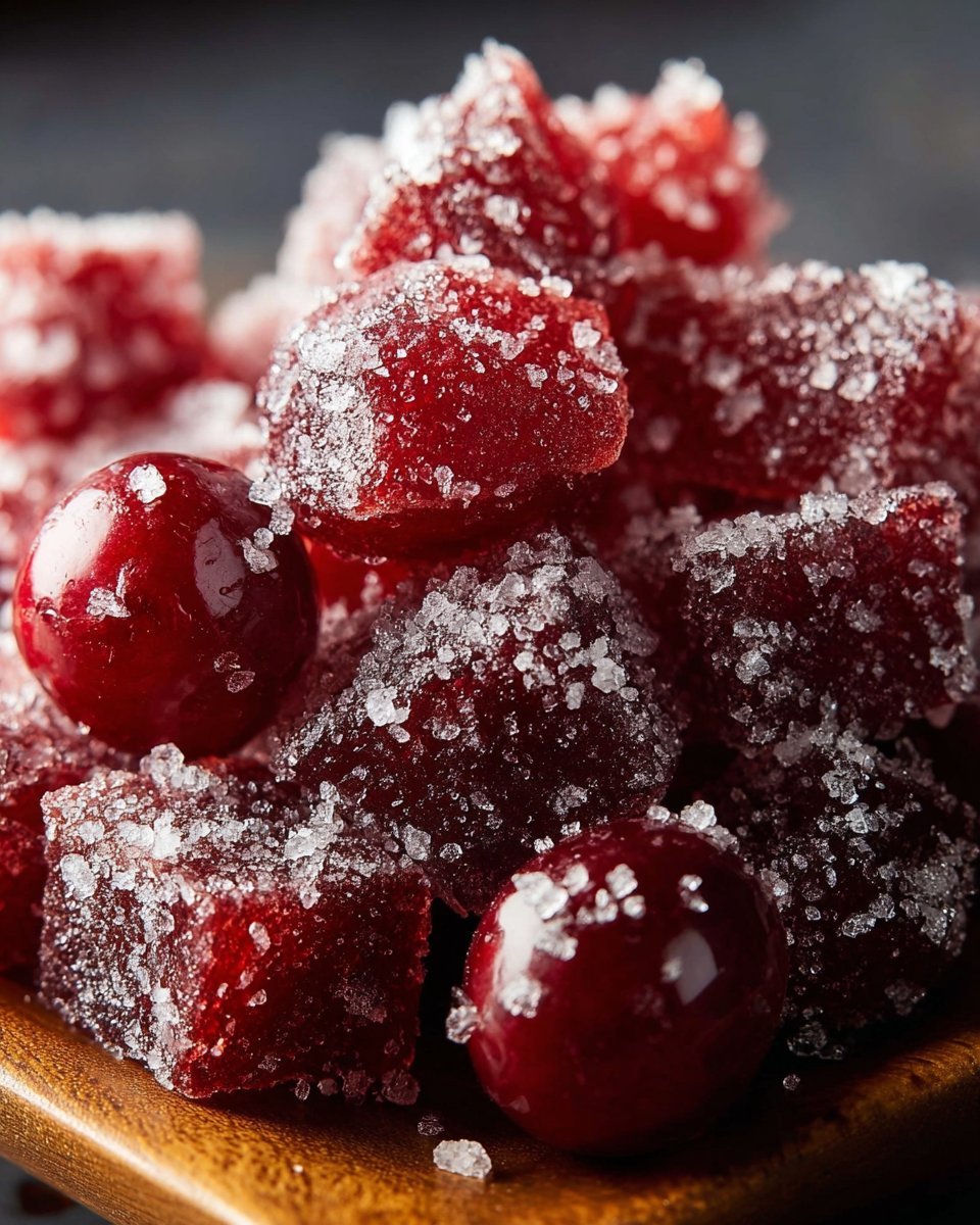 Candied Cranberry Sugar Snack