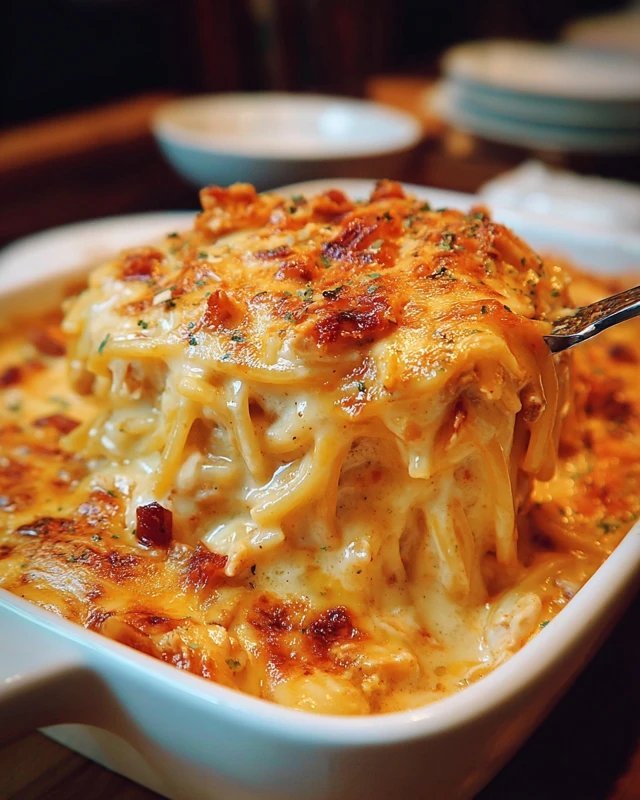 French Onion Chicken Orzo Casserole