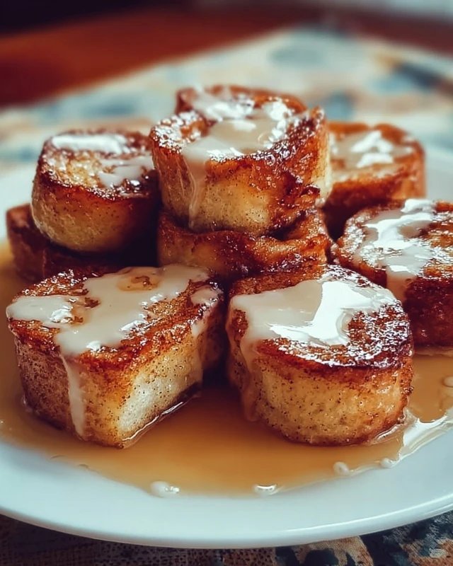 Cinnamon Roll French Toast Bites