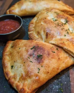 Delicious air fryer calzones filled with cheese and vegetables