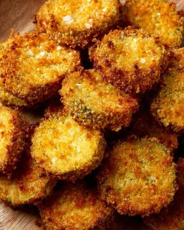 Air Fryer Fried Pickles served with dipping sauce