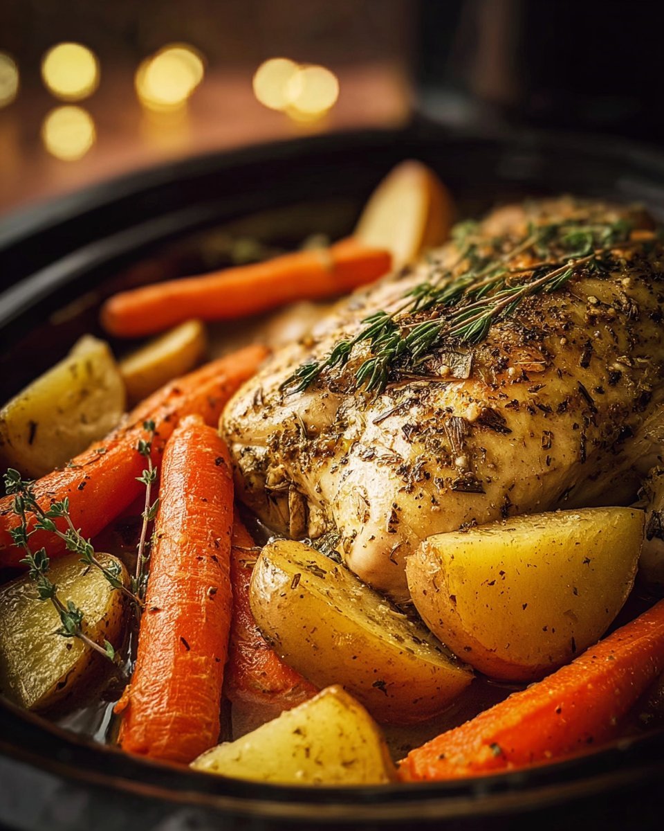 Slow Cooker Garlic Butter Chicken and Veggies