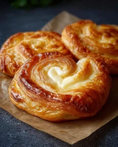 Delicious Cheese Danish Delight with creamy cheese filling on a flaky pastry