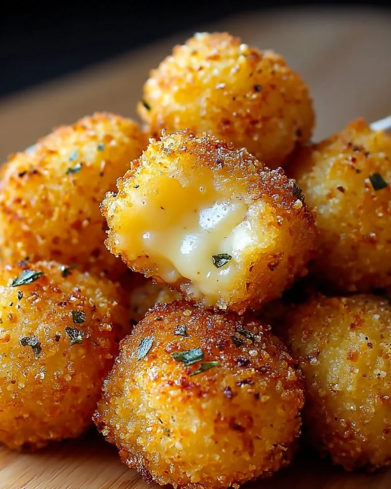 Delicious cheesy Parmesan Mozzarella Bites served as appetizers or snacks.