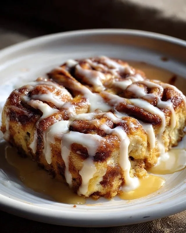 Delicious cinnamon roll casserole baked to perfection, ideal for brunch or breakfast.