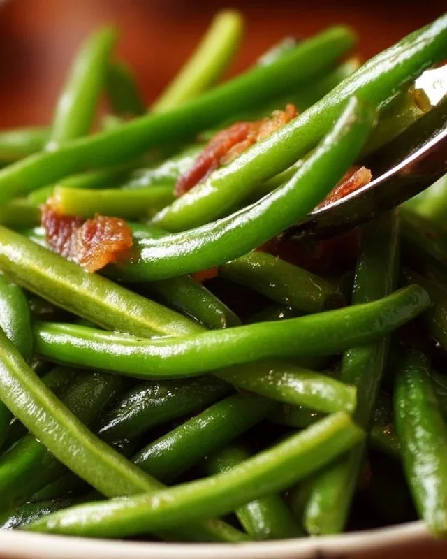 Delicious Crack Green Beans recipe featuring fresh green beans and seasoning.