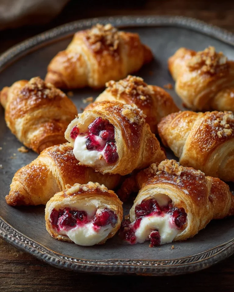 Delicious Cranberry Cream Cheese Crescent Bites on a platter