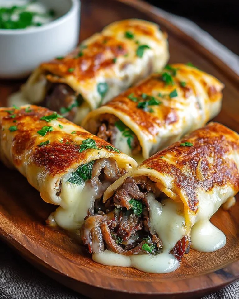 Keto Philly Cheesesteak Roll Ups served on a plate