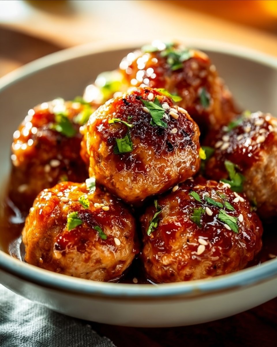 Honey Garlic Turkey Meatballs