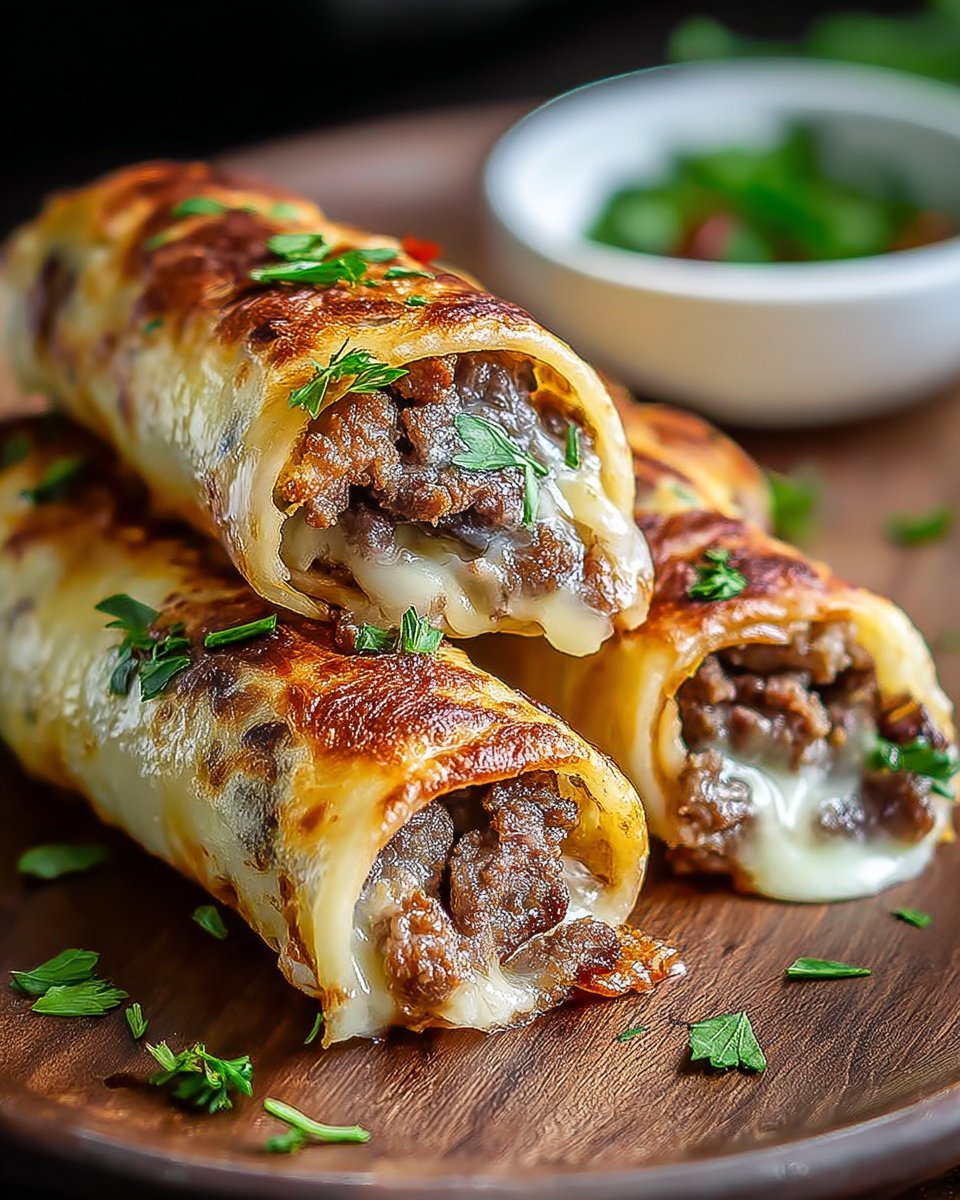 Delicious Keto Philly Cheesesteak Roll Ups