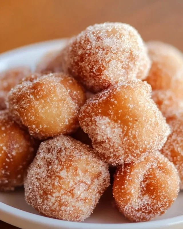 Delicious healthy air fryer churro bites arranged on a plate