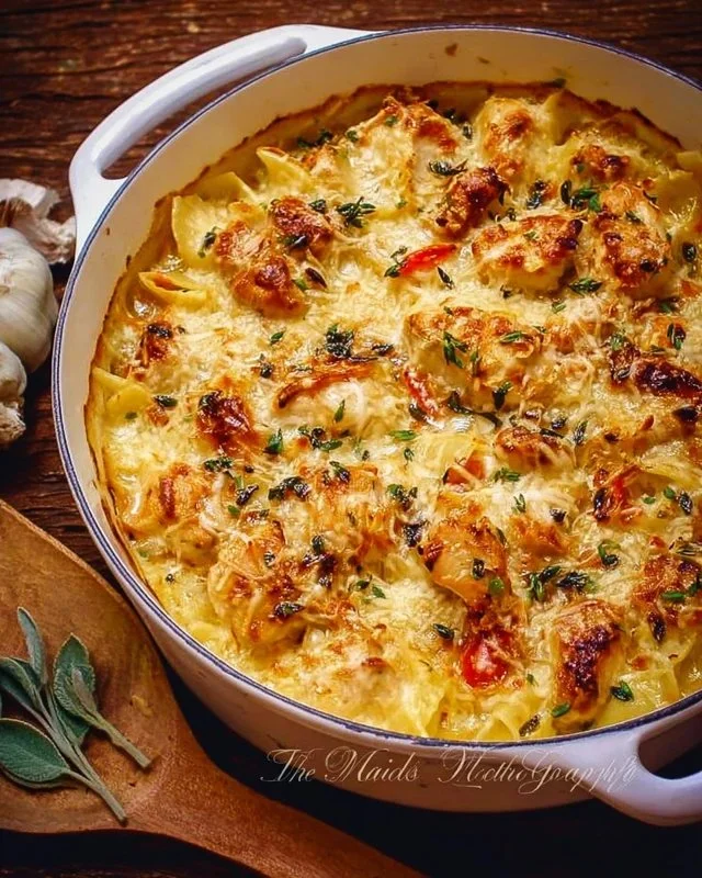 Delicious Italian Chicken Casserole with cheese and herbs