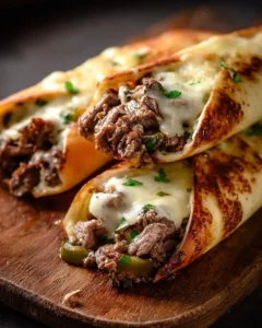 Keto Philly Cheesesteak Rolls displayed on a plate with fresh ingredients