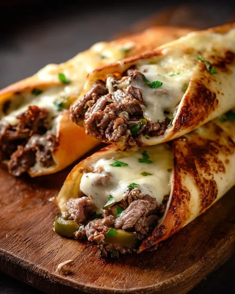 Keto Philly Cheesesteak Rolls displayed on a plate with fresh ingredients