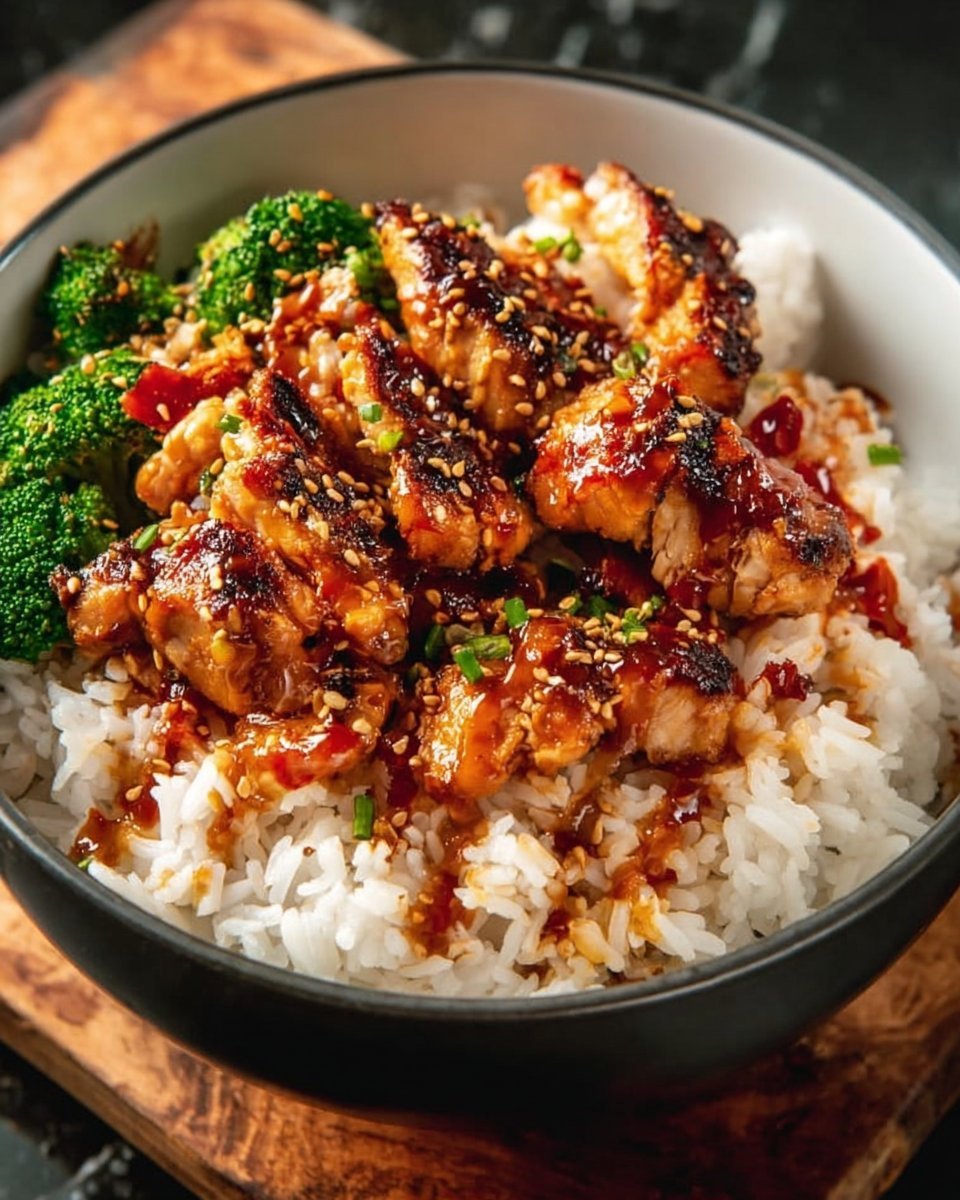 Sticky Chicken Rice Bowls