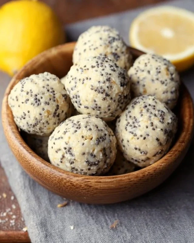 Healthy lemon poppy seed energy bites packed with flavor and nutrients.