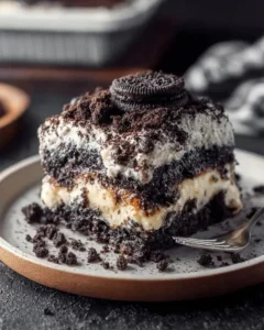 Delicious Oreo dump cake made with just 5 ingredients for a quick dessert.